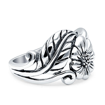 Sterling Silver Sunflower Ring